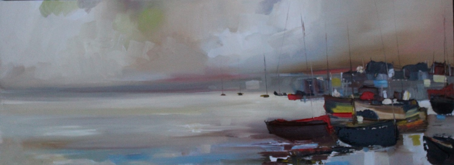 'Boat Sheds and Boats' by artist Rosanne Barr